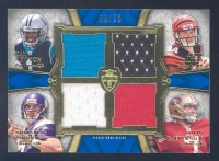 2011 Topps Supreme Rookie Relic Quad Combos #NDPK Cam Newton/Andy Dalton/Christian Ponder/Colin Kaepernick