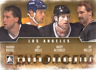 2011-12 ITG Enforcers #7 Warren Rychel/Jay Wells/Marty McSorley/Jay Miller