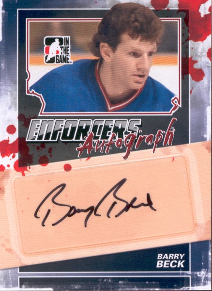 2011-12 ITG Enforcers Autographs #ABB Barry Beck