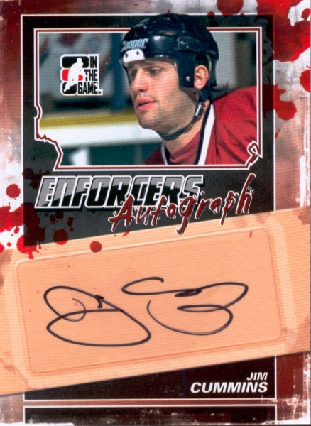2011-12 ITG Enforcers Autographs #AJC Jim Cummins