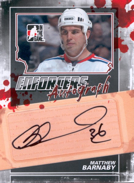 2011-12 ITG Enforcers Autographs #AMB Matthew Barnaby