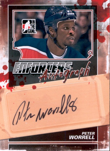 2011-12 ITG Enforcers Autographs #APW Peter Worrell