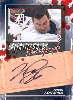2011-12 ITG Enforcers Autographs #AZK Zenon Konopka