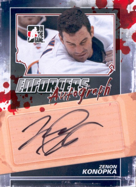 2011-12 ITG Enforcers Autographs #AZK Zenon Konopka