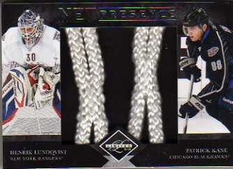 2011-12 Limited Net Presence Memorabilia #20 Henrik Lundqvist/Patrick Kane/99