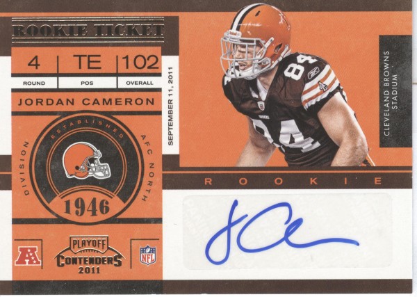 2011 Playoff Contenders #144 Jordan Cameron AU RC