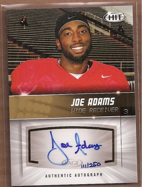 2012 SAGE HIT Autographs Gold #A23 Joe Adams