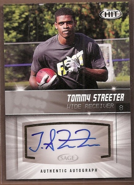 2012 SAGE HIT Autographs Silver #A18 Tommy Streeter