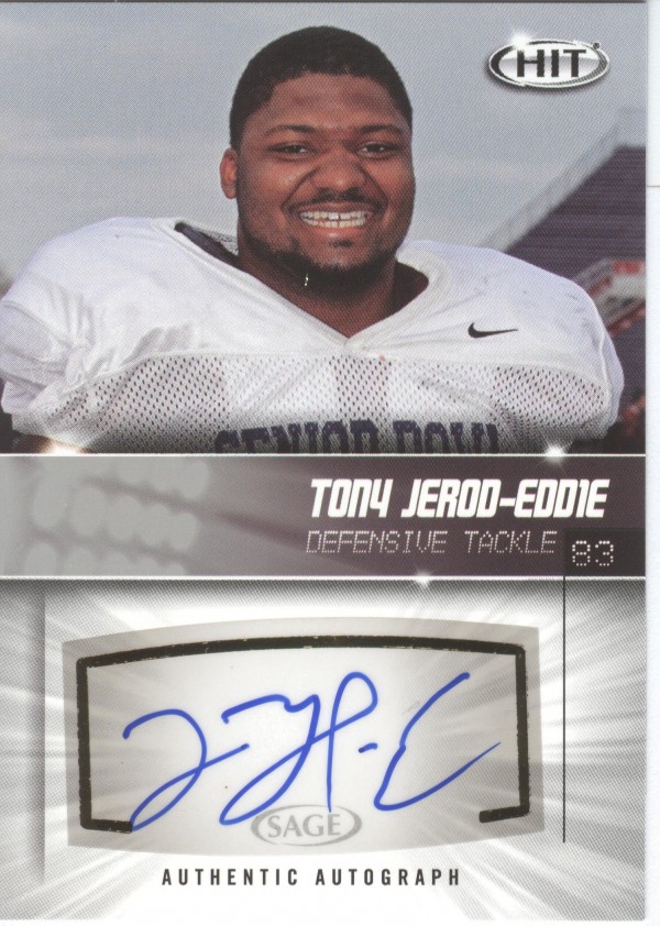 2012 SAGE HIT Autographs Silver #A27 Tony Jerod-Eddie