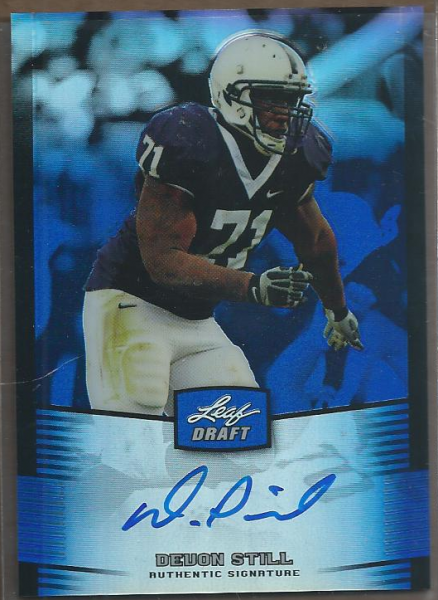 2012 Leaf Metal Draft Prismatic Blue #DS1 Devon Still