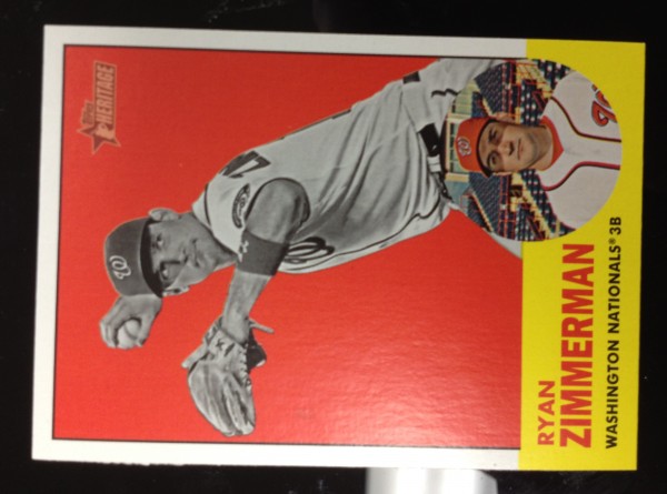 2012 Topps Heritage #494B Ryan Zimmerman BW SP