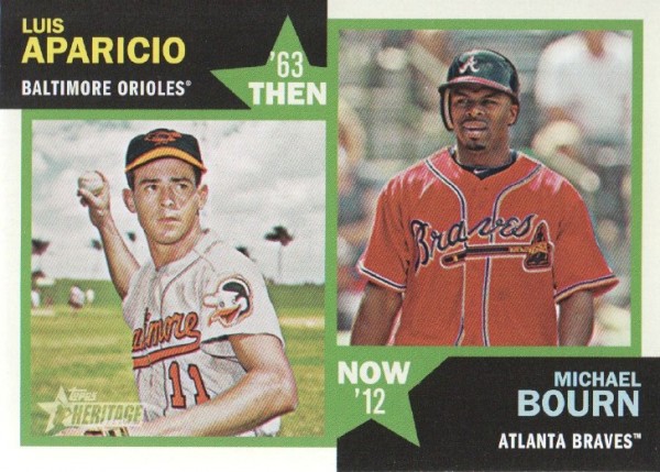 2012 Topps Heritage Then and Now #AB Luis Aparicio/Michael Bourn
