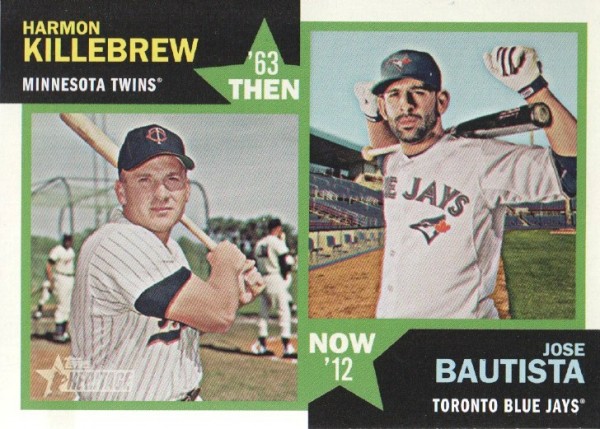 2012 Topps Heritage Then and Now #KB Harmon Killebrew/Jose Bautista