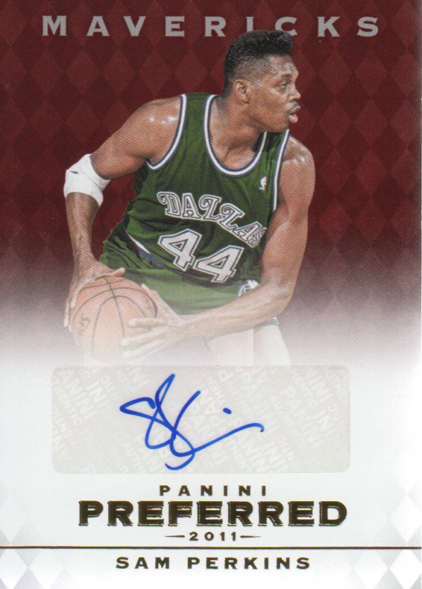 2011-12 Panini Preferred #87 Sam Perkins PS/74 AU