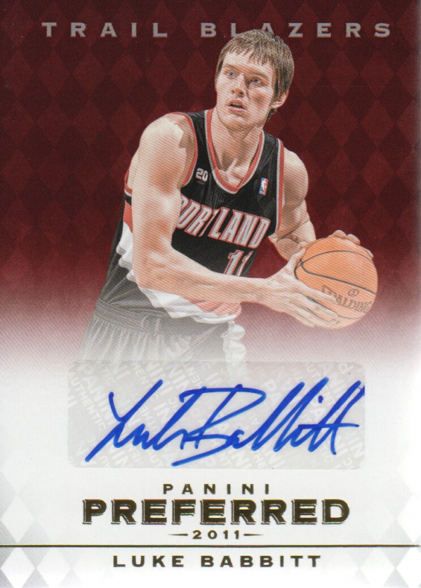 2011-12 Panini Preferred #294 Luke Babbitt PS/99 AU