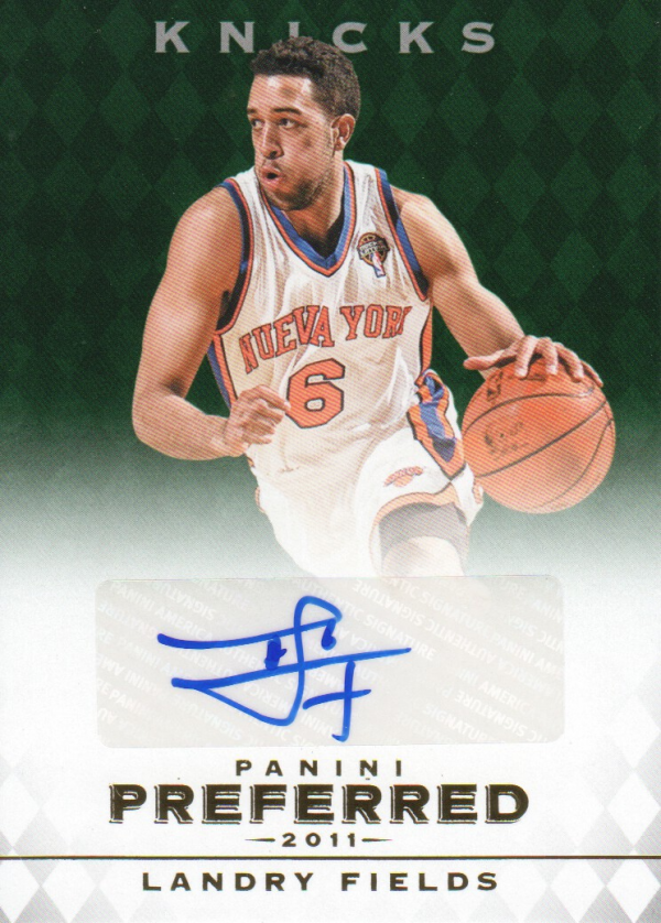 2011-12 Panini Preferred Emerald #303 Landry Fields PS/75 AU
