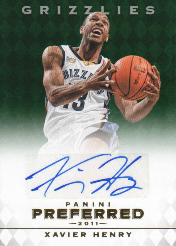 2011-12 Panini Preferred Emerald #308 Xavier Henry PS/75 AU