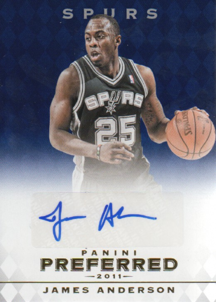 2011-12 Panini Preferred Blue #293 James Anderson PS/49 AU
