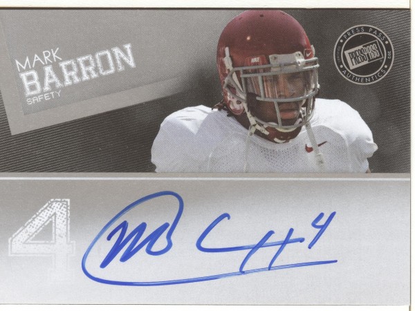 2012 Press Pass Autographs Silver #PPSMB Mark Barron