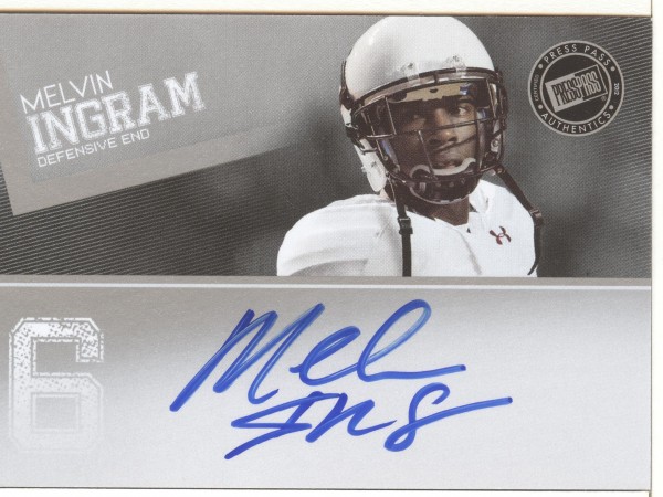 2012 Press Pass Autographs Silver #PPSMI Melvin Ingram
