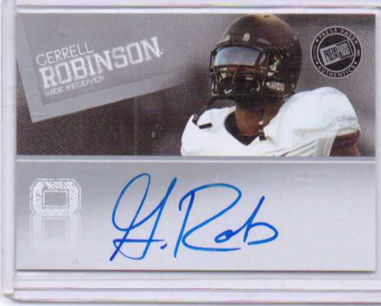 2012 Press Pass Autographs Silver #PPSGR Gerell Robinson
