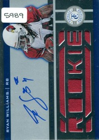 2011 Totally Certified #229 Ryan Williams JSY AU/399 RC EXCH front image