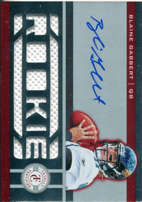 2011 Totally Certified Freshman Fabric Signatures Red #206 Blaine Gabbert JSY AU/200