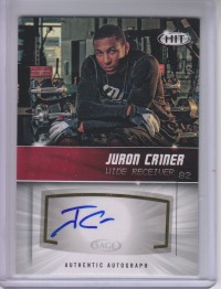 2012 SAGE HIT Autographs #A82 Juron Criner