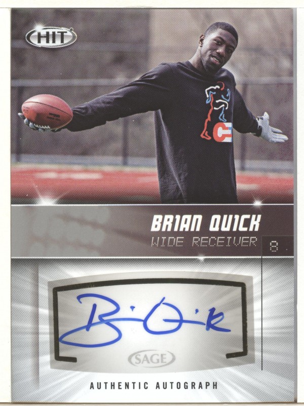2012 SAGE HIT Autographs Silver #A78 Brian Quick