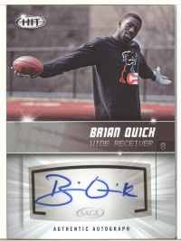 2012 SAGE HIT Autographs Silver #A78 Brian Quick