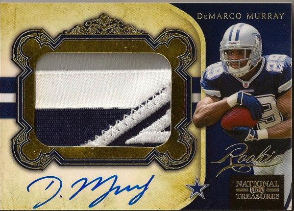 2011 Playoff National Treasures Rookie Signature Material Gold #331 DeMarco Murray