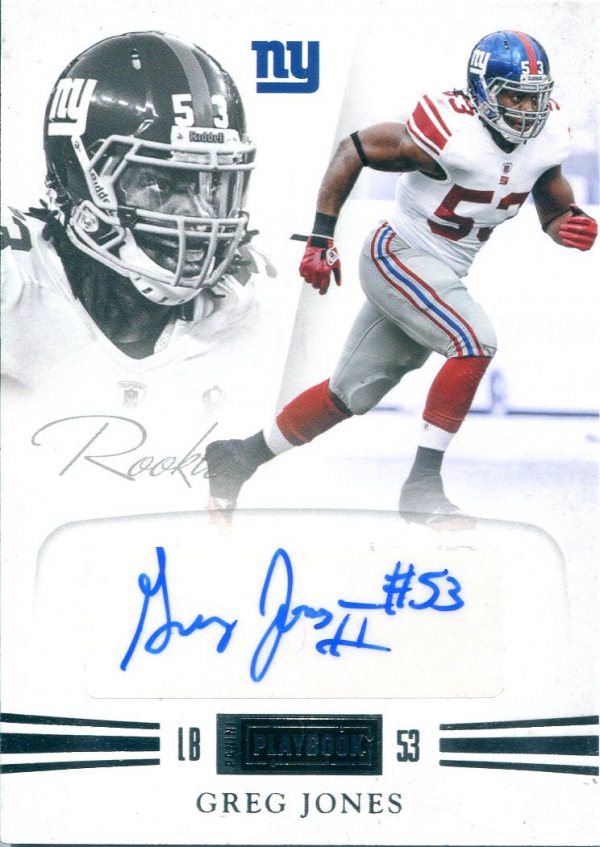 2011 Panini Playbook #66 Greg Jones AU/299 RC