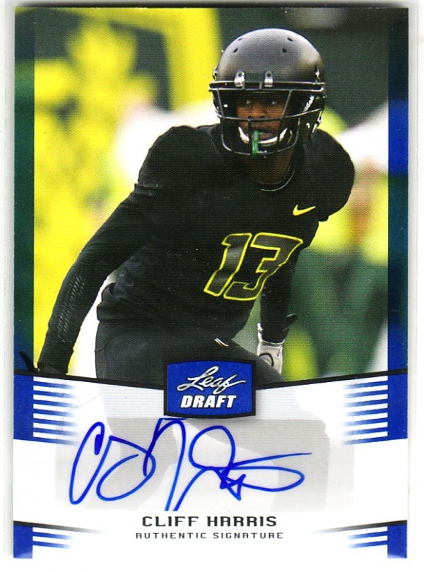 2012 Leaf Draft Autographs Blue #CH3 Cliff Harris