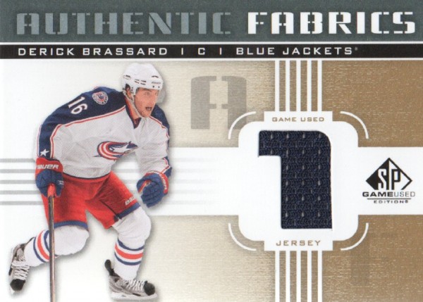 2011-12 SP Game Used Authentic Fabrics Gold #AFDE1 Derick Brassard 1 C