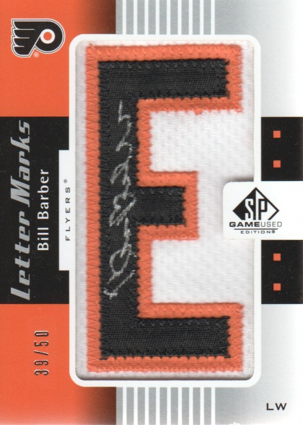 2011-12 SP Game Used Letter Marks #LMBB Bill Barber