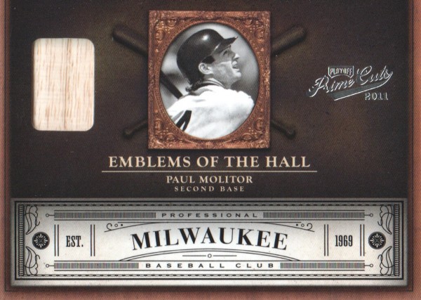 2011 Prime Cuts Emblems of the Hall Materials #15 Paul Molitor/99