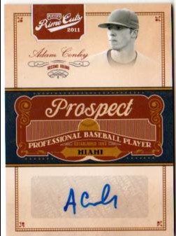 2011 Prime Cuts Prospect Signatures Silver #AC Adam Conley/99