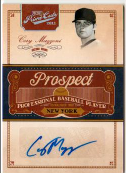 2011 Prime Cuts Prospect Signatures Silver #CM Cory Mazzoni/99