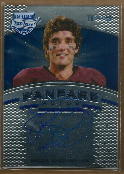 2012 Press Pass Fanfare Blue #FFBO Brock Osweiler AU/197*