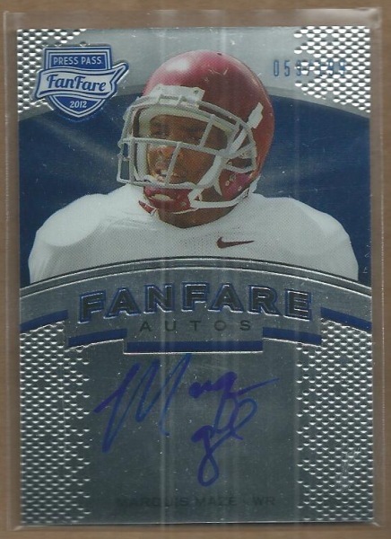 2012 Press Pass Fanfare Blue #FFMM Marquis Maze AU