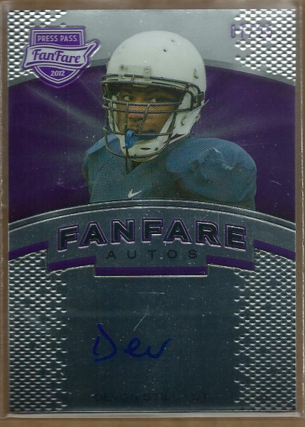 2012 Press Pass Fanfare Purple #FFDS Devon Still AU/25