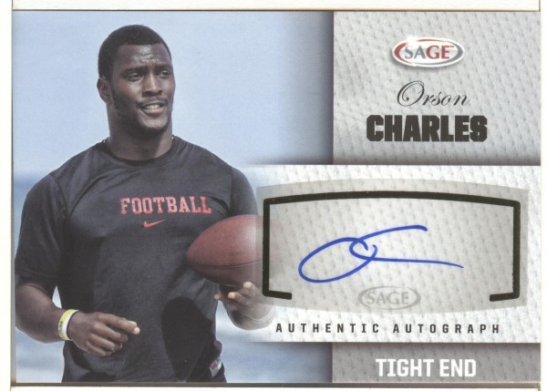 2012 SAGE Autographs Silver #A7 Orson Charles
