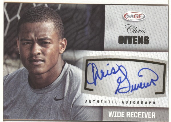 2012 SAGE Autographs Silver #A17 Chris Givens