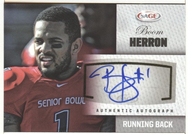 2012 SAGE Autographs Silver #A21 Boom Herron