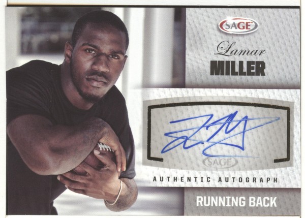 2012 SAGE Autographs Silver #A35 Lamar Miller