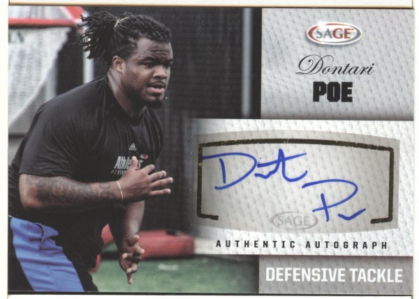 2012 SAGE Autographs Silver #A40 Dontari Poe