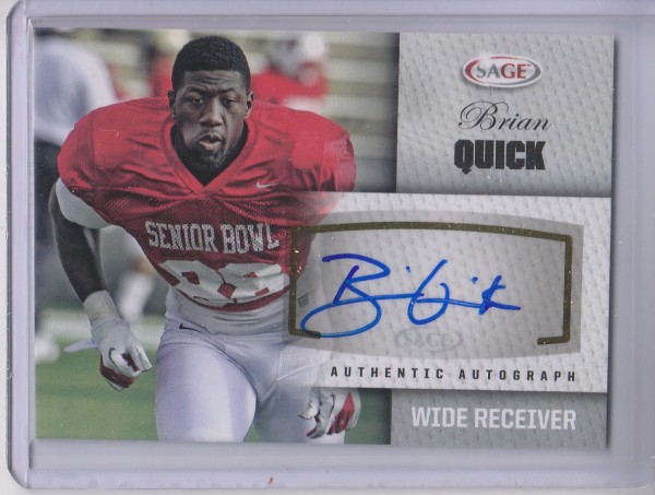 2012 SAGE Autographs Silver #A44 Brian Quick