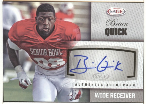 2012 SAGE Autographs Silver #A44 Brian Quick