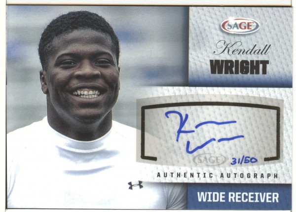 2012 SAGE Autographs Platinum #A50 Kendall Wright