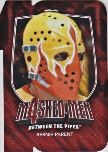 2011-12 Between The Pipes Masked Men IV Ruby Die Cuts #MM33 Bernie Parent